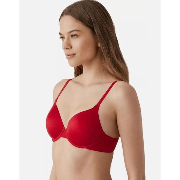 B. Tempt'd by Wacoal NWT size 34C red underwire t-shirt bra Future Foundation - Picture 4 of 5